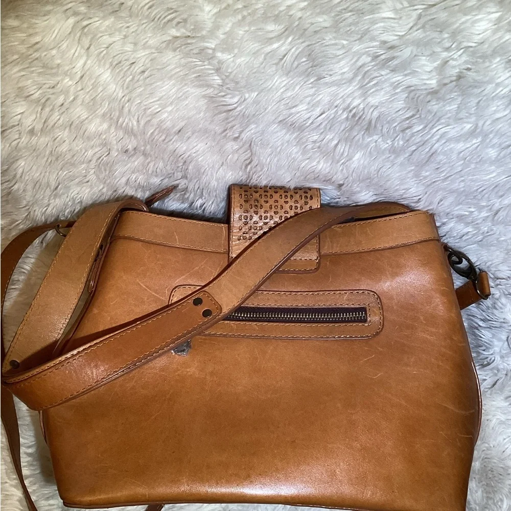 Stylish Tan and Multicolor Women's Bag